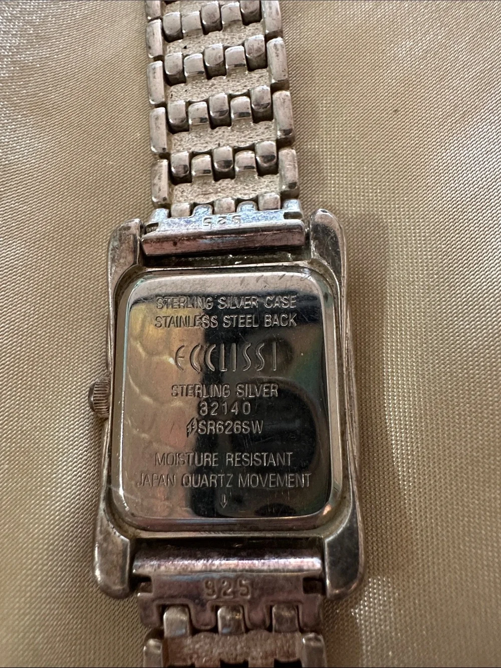 Eglossi Women's Silver-Tone Link Bracelet Watch with Pink Dial